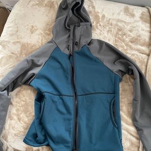 Melanzana Hard Face Hoodie. Mallard/Tungsten